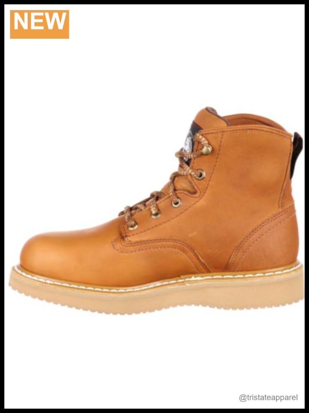Men's Steel Toe Wedge Work Boots Full Grain Leather Goodyear Welt